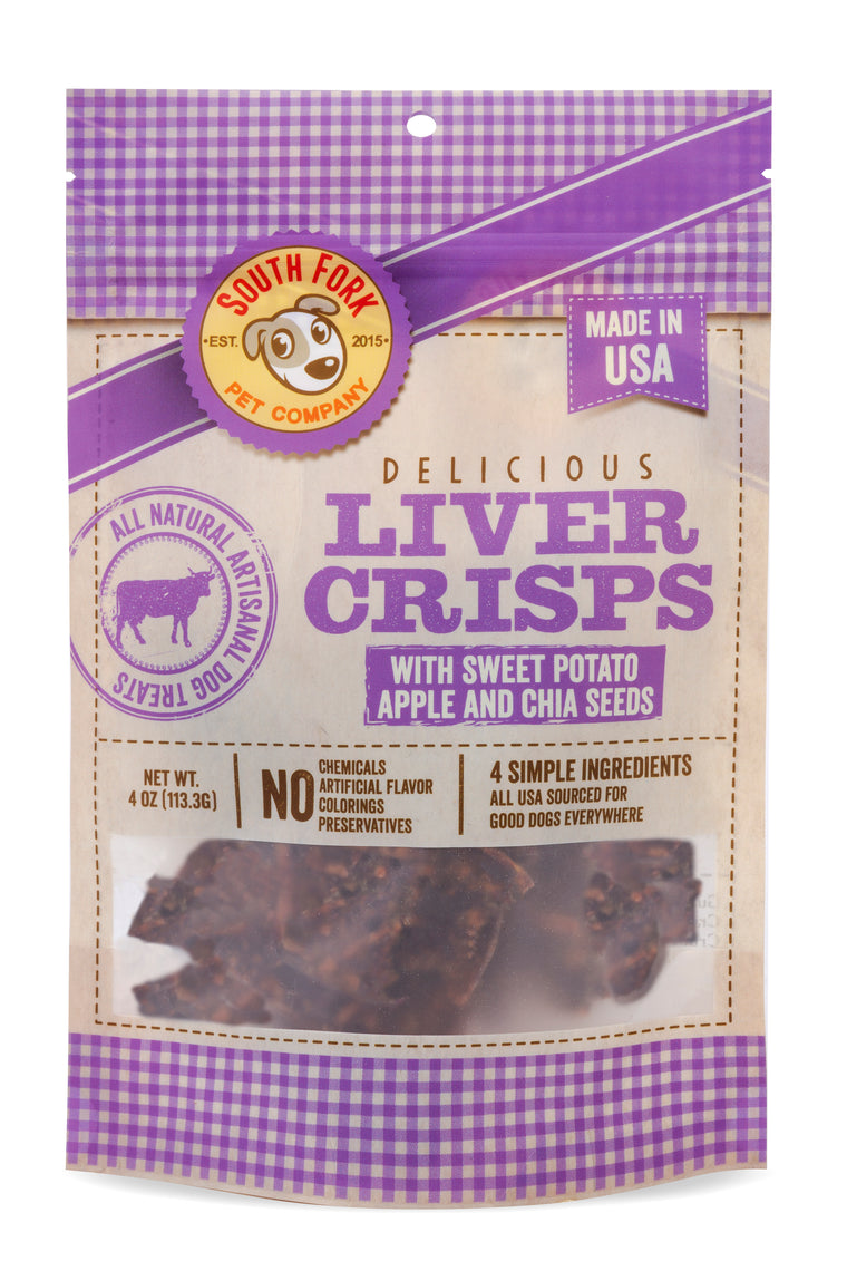 Liver Crisps with Sweet Potato, Apple and Chia Seeds